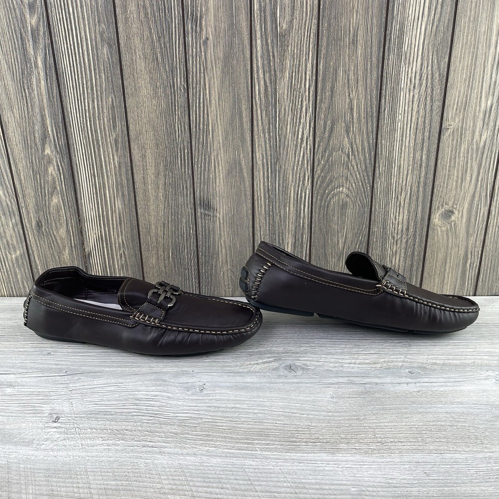 Giovanni Mens Loafers Dress Shoes  Slip On Classic Brown Size: 11